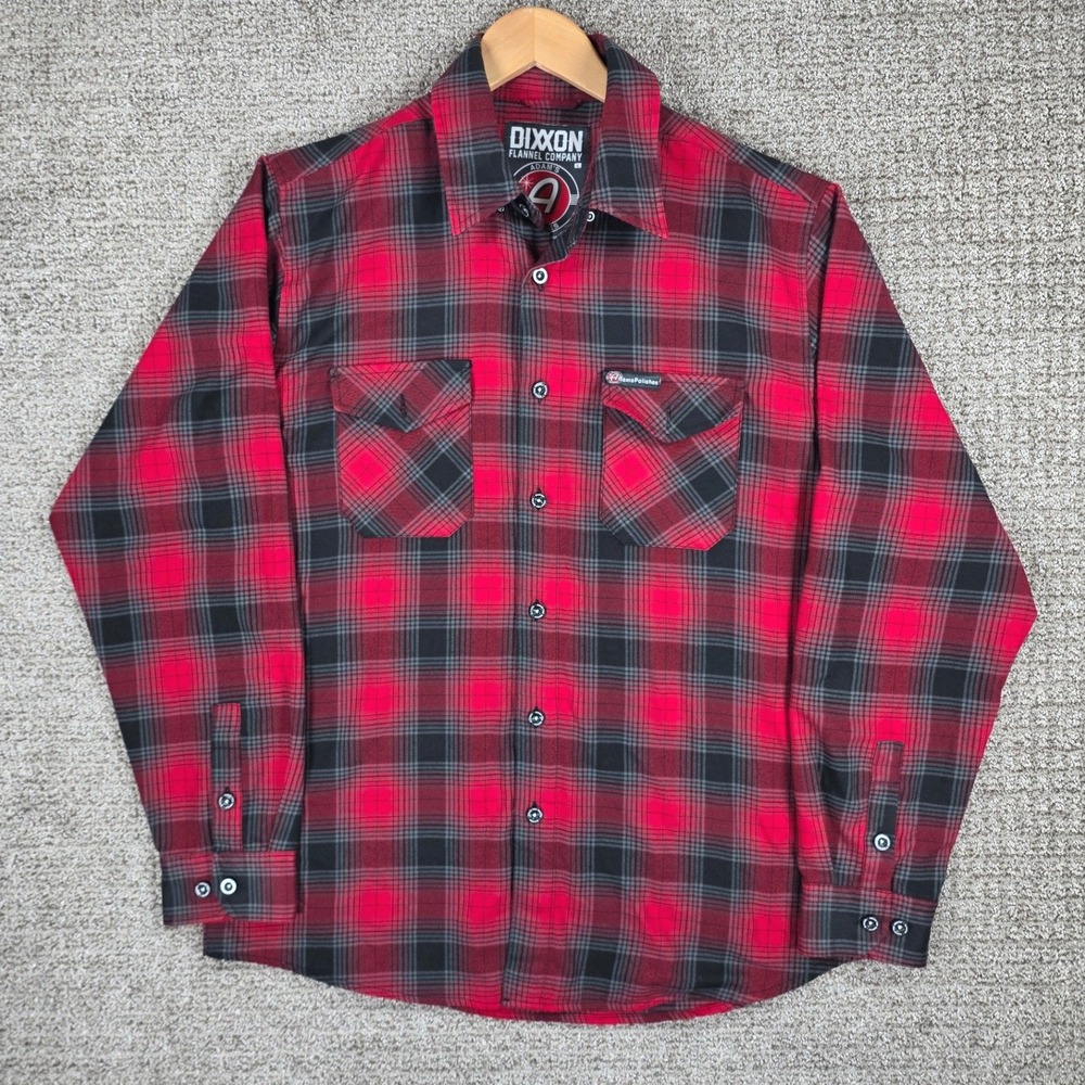 Dixxon Flannel Co Adams Polishes Red Black Plaid Flannel Shirt Mens Large L